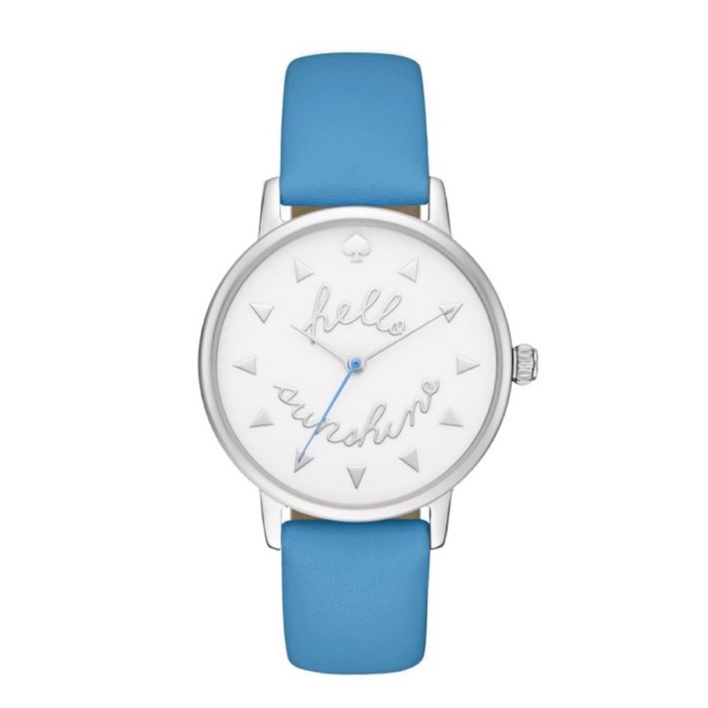 Kate Spade metro blue leather “hello sunshine”watch